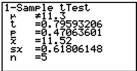 CASIO GRAPH 25+ - - Test t à 1 échantillon - 3
