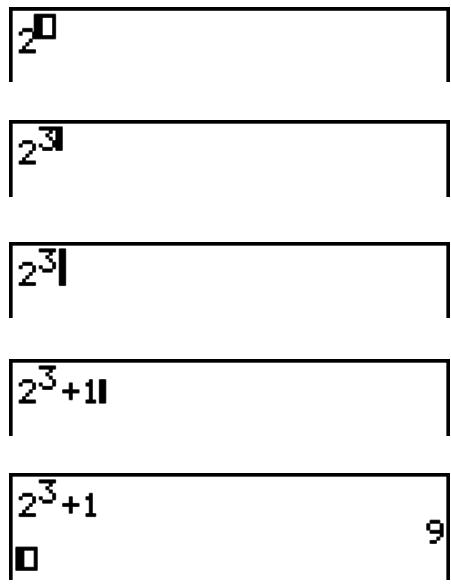 CASIO GRAPH 25+ - Example 2 Ecrire (1 + 25)^2 - 5