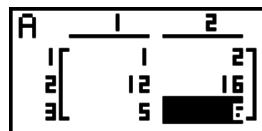 CASIO GRAPH 25+ - Exemple Échanger les lignes deux et trois de la matrice suivante : - 2