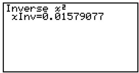 CASIO GRAPH 25+ - - Loi ^2 cumulative inverse - 3