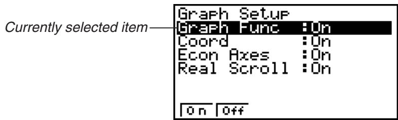 CASIO GRAPH 25+ - - To configure Graph Setup settings - 1