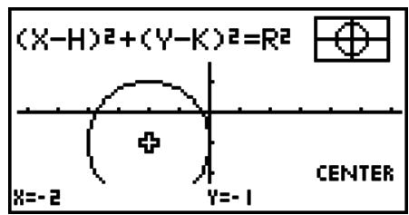 CASIO GRAPH 25+ - Pour calculer le centre - 3