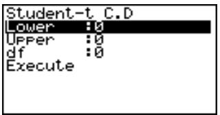 CASIO GRAPH 35 - - Probabilité de répartition t de Student - 1