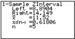 CASIO GRAPH 35 - Calculer l'intervalle Z à 1 échantillon pour une liste de données - 1