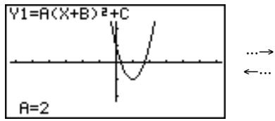 CASIO GRAPH 35 - Tracer en continu le graphe entre dans l'exemple précédent (page 184) - 1