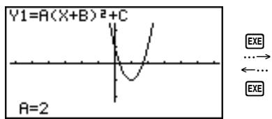 CASIO GRAPH 35 - Utiliser Stop &amp; Go pour tracer le graphe de l'exemple précédent (page 184) - 1