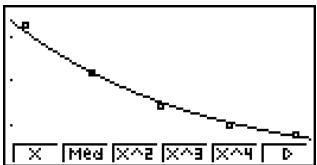 CASIO GRAPH 35 - ■ Graphe de régression exponentielle - 2
