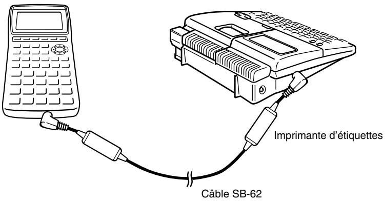CASIO GRAPH 35 - Pour raccorder la calculatrice à une imprimante d'étiquettes - 1