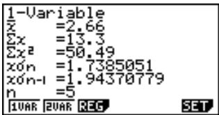 CASIO GRAPH 35 - Calculs statistiques à variable unique - 1