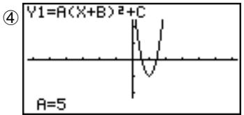 CASIO GRAPH 35 - Exemple Obtenir 10 fois le trace continu du graphe tracé dans l'exemple précédent (page 184) - 6