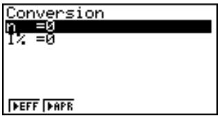 CASIO GRAPH 35 - 19-6 Conversion entre taux effectif global et taux d'intérêt réel - 1