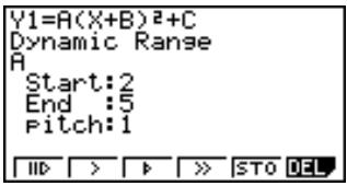 CASIO GRAPH 35 - Pour ajuster la vitesse de graphe dynamique - 1
