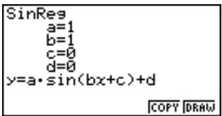 CASIO GRAPH 35 - ■ Graphe de régression sinusoidale - 1