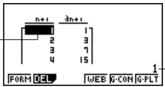 CASIO GRAPH 35+ - 16-2 Entrée d'une formule de récurrence et génération d'une table - 2