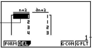CASIO GRAPH 35+ - Exemple 2 Entre a_n + 2 = a_n + 1 + a_n (Serie Fibonacci) et creer une table de valeurs avec la valeur de n changeant de 1 à 6 - 2