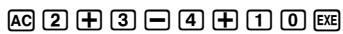 CASIO GRAPH 35+ - Entrée de calculs - 1