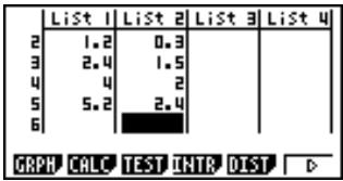 CASIO GRAPH 35+ - ■ Introduction de données dans les listes - 1
