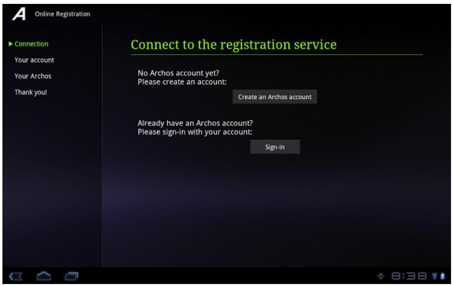 ARCHOS 101 - Enregistrement En Ligne - 1