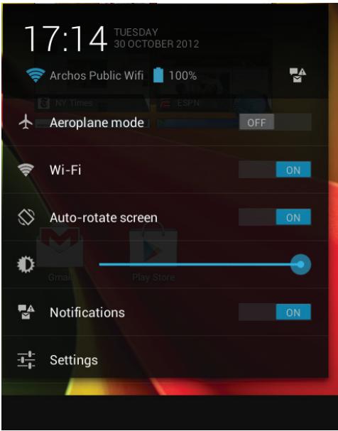 ARCHOS 97B PLATINUM HD - De Android™-Interface - 1