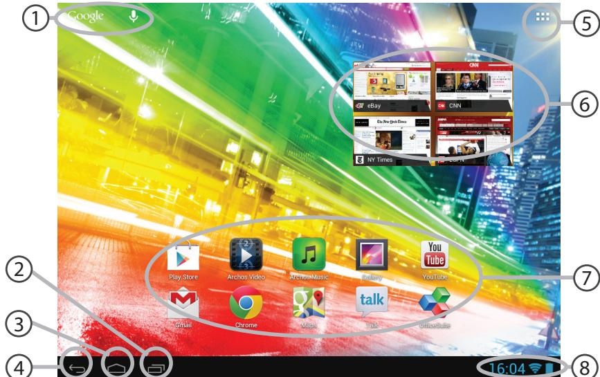 ARCHOS 97B PLATINUM HD - The Android™ Interface - 1