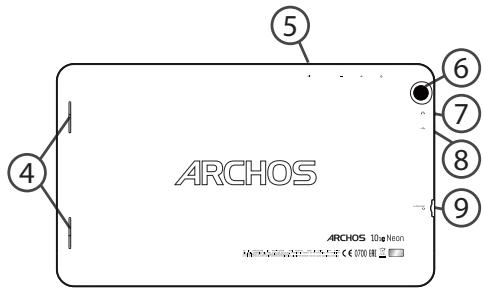 ARCHOS 101C PLATINUM - Description de l'appareil - 2