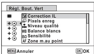 PENTAX WG-3 - Enregistrement de fonctions fréquement utilisées (Réglage Fn) - 3