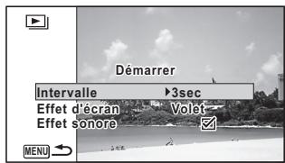 PENTAX WG-3 - Réglage des conditions du diaporama - 1