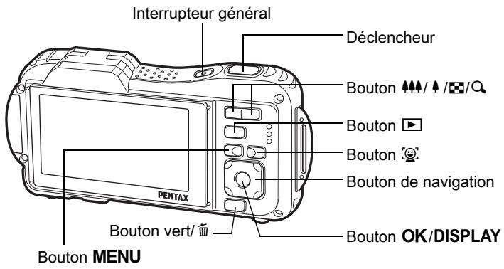 PENTAX WG-3 - Noms des éléments fonctionnels - 1