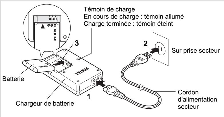 PENTAX WG-3 - Charge de la batterie - 1