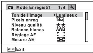 PENTAX WG-3 - Utilisations des menus - 6