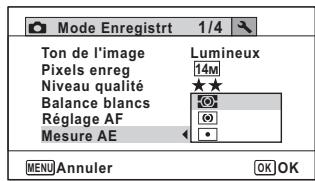 PENTAX OPTIO WG3-GPS - Réglage de la mesure AE - 1
