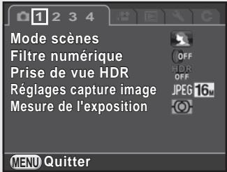PENTAX K50 - Utilisez le bouton de navigation (▲▼◀▶) ou la molette arrière (💡) pour choisir un mode scène puis appuyez sur le bouton OK. - 2