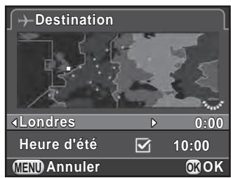 PENTAX K50 - Réglage de l'heure monde - 2