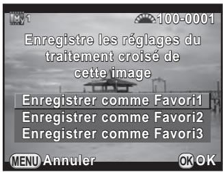 PENTAX K50 - Tournez la molette avant (☀️) pour sélectionner une image avec traitement croisé. - 1