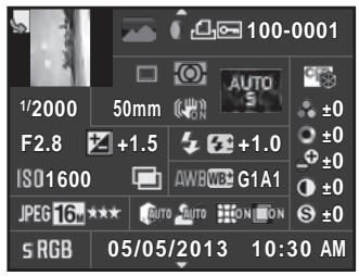 PENTAX K50 - - Affichage infos détaillées - 1