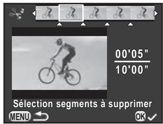 PENTAX K50 - Utilisez le bouton de navigation (▲▶) pour déplacer le cadre de seLECTION puis appuyez sur le bouton OK. - 1