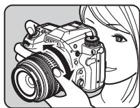 PENTAX K3 - Regardez le sujet dans le viseur. - 1