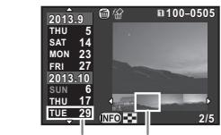 PENTAX K3 - Sélectionnez [Affichage bande film&amp;calendrier]. - 1