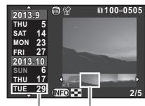 PENTAX K-3 - Sélectionnez [Affichage bande film&amp;calendrier]. - 1