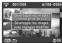 PENTAX K-3 - Sélectionnéz la méthode de réglage des paramètres et appuyez sur 8. - 1