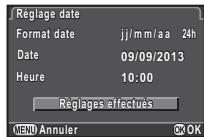 PENTAX K-3 - Appuyez sur  pour sélectionner [Réglages effectuels] puis appuyez sur - 1