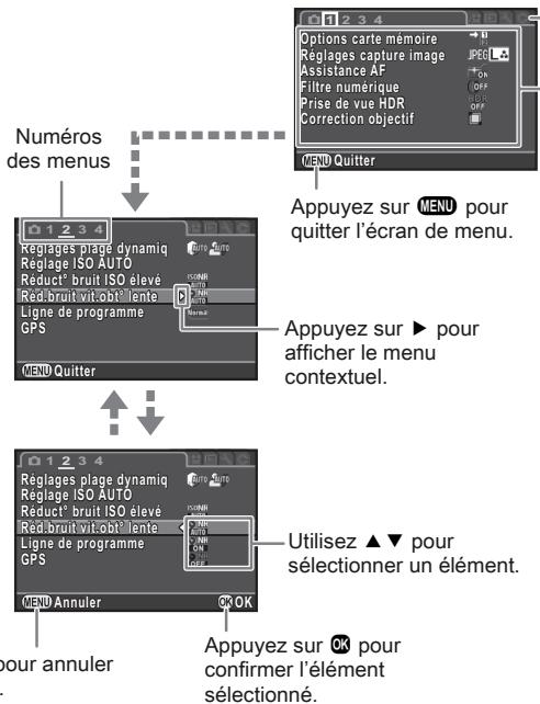 PENTAX K-3 - Utilisation de l'écran de réglage des paramètres - 2