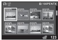 PENTAX K-3 - Tournez vers la gauche à l'étépe 1 d« Affichage d'images multiples » - 1