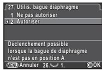 PENTAX K-3 - Utilisation de la bague du diaphragme - 1