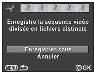 PENTAX K50 - Utilisez le bouton de navigation ( ) pour selectionner [Enregistrer sous] puis appuyez sur le bouton OK. - 1