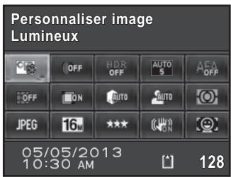 PENTAX K50 - Utilisez le bouton de navigation (   ) pour désir l'élément dont vous souhaitez modifier le réglage. - 1