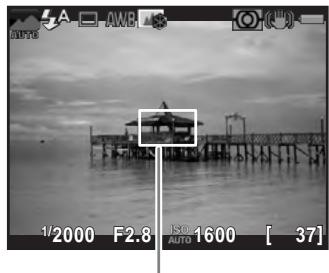 PENTAX K50 - Positionnez le sujet à l'intérieur de la mire AF sur l'écran et pressez le déclencheur à mi-course. - 1