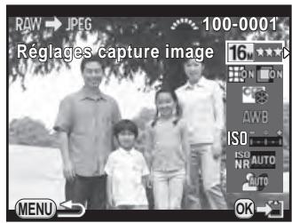 PENTAX K50 - Utilisez le bouton de navigation ( ) pour désir le paramètre que vous souhaitez modifier. - 1