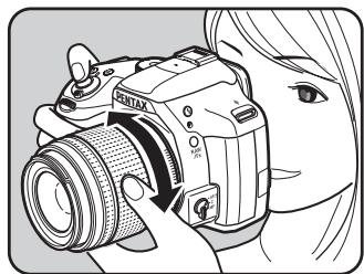 PENTAX K50 - Regardez le sujet dans le viseur. - 1