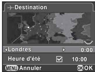 PENTAX K50 - Réglage de l'heure monde - 2